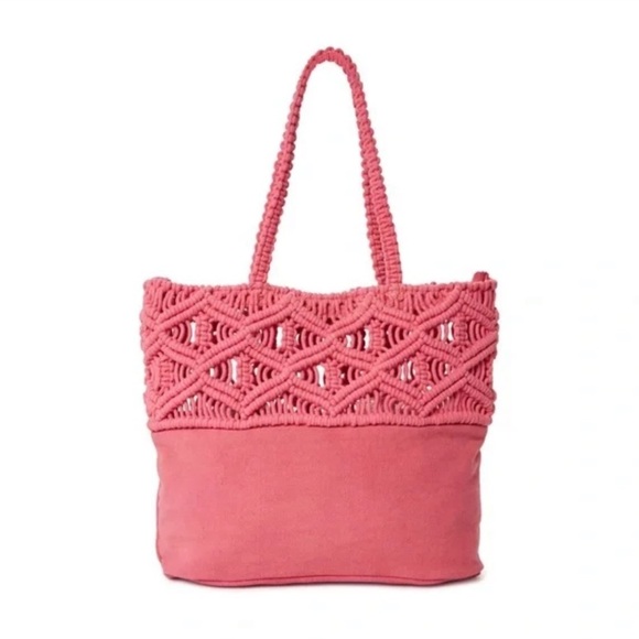 Women's Macrame Tote Bag Orchid - Picture 4 of 4